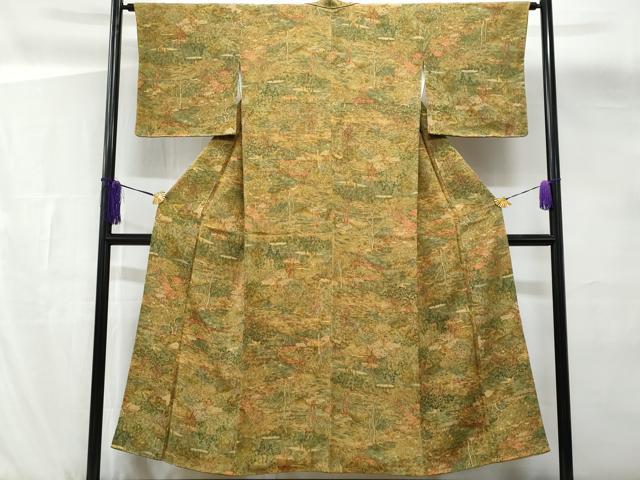平和屋着物■上質な小紋 風景文 正絹 逸品 CABG4864fb