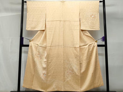 平和屋着物■訪問着 刺繍 絞り 舞花文 やまと誂製 正絹 逸品 CABG4895fb