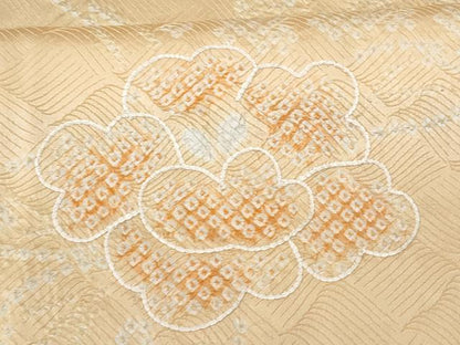 平和屋着物■訪問着 刺繍 絞り 舞花文 やまと誂製 正絹 逸品 CABG4895fb