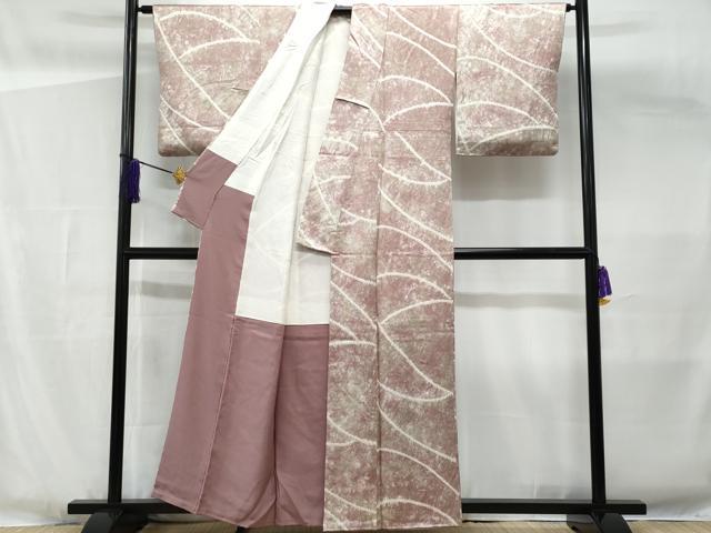 平和屋着物■上質な小紋 絞り 流線文 暈し染め 正絹 逸品 CABG4900fb