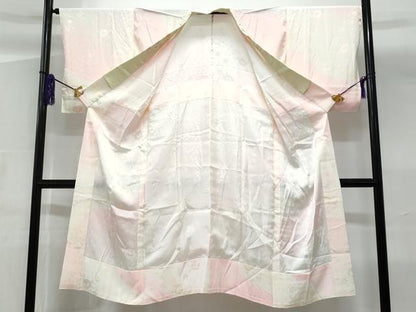 平和屋着物■長襦袢　枝椿　暈し染め　鈴乃屋扱い　半衿刺繍　正絹　逸品　未使用　CABG4903fb