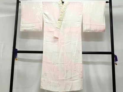 平和屋着物■長襦袢　枝椿　暈し染め　鈴乃屋扱い　半衿刺繍　正絹　逸品　未使用　CABG4903fb