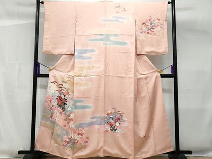 平和屋着物■訪問着 花車文 暈し染め 金銀彩 正絹 逸品 CABG4908fb