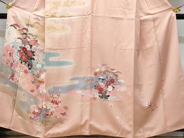 平和屋着物■訪問着 花車文 暈し染め 金銀彩 正絹 逸品 CABG4908fb