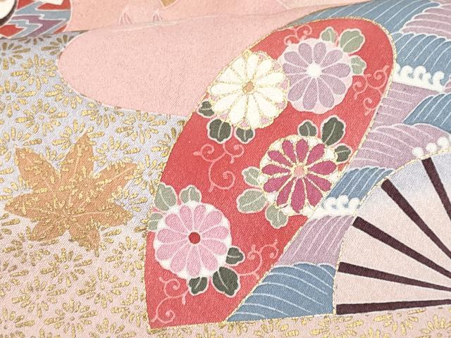平和屋着物■訪問着 花車文 暈し染め 金銀彩 正絹 逸品 CABG4908fb