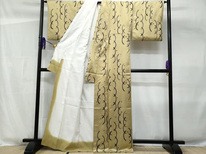 平和屋着物■小紋　露芝文　洗える着物　CABG4923fb