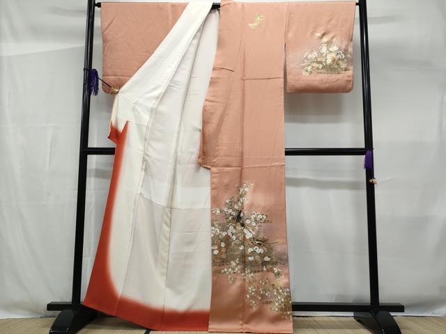 平和屋着物■訪問着 十二単 暈し染め 金彩 正絹 逸品 CABG4937fb