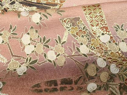 平和屋着物■訪問着 十二単 暈し染め 金彩 正絹 逸品 CABG4937fb