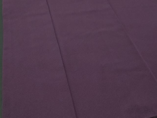 平和屋着物■上質な色無地 堅牢染 草木染 滅紫色 反端付き 正絹 逸品 CABG4948fb