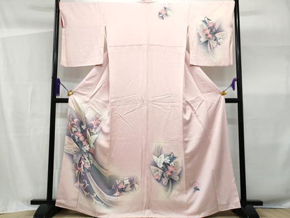 平和屋着物■訪問着 舞蝶枝花文 暈し染め 金彩 やまと誂製 正絹 逸品 CABG4959fb