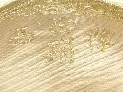 平和屋着物◎西陣　六通柄袋帯　立波文　金銀糸　正絹　逸品　CABG4987fb