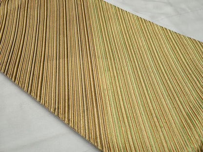 平和屋着物◎両面　両方向　全通柄袋帯　斜線文　金糸　正絹　逸品　CABG5038fb