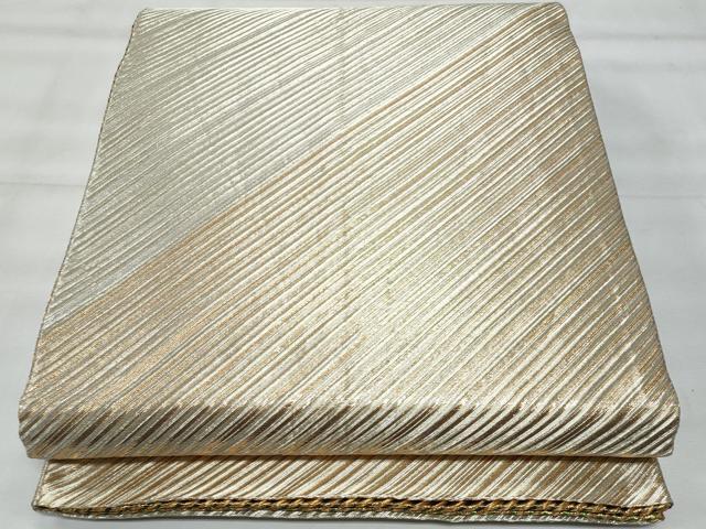 平和屋着物◎両面　両方向　全通柄袋帯　斜線文　金糸　正絹　逸品　CABG5038fb