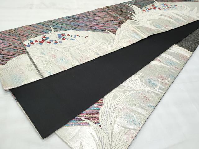 平和屋着物◎六通柄袋帯　唐織　鳳凰枝花文　金銀糸　正絹　逸品　CABG5039fb