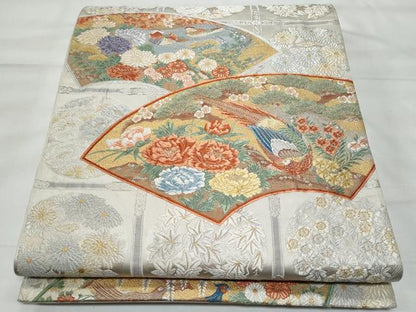 平和屋着物◎六通柄袋帯　唐織　天井山楽園　金銀糸　正絹　逸品　CABG5055fb
