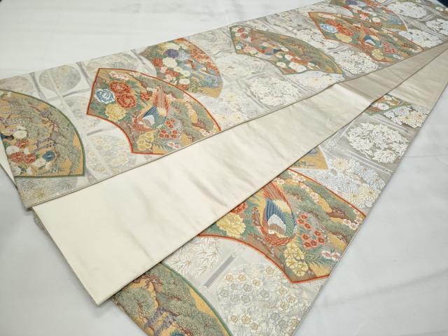 平和屋着物◎六通柄袋帯　唐織　天井山楽園　金銀糸　正絹　逸品　CABG5055fb