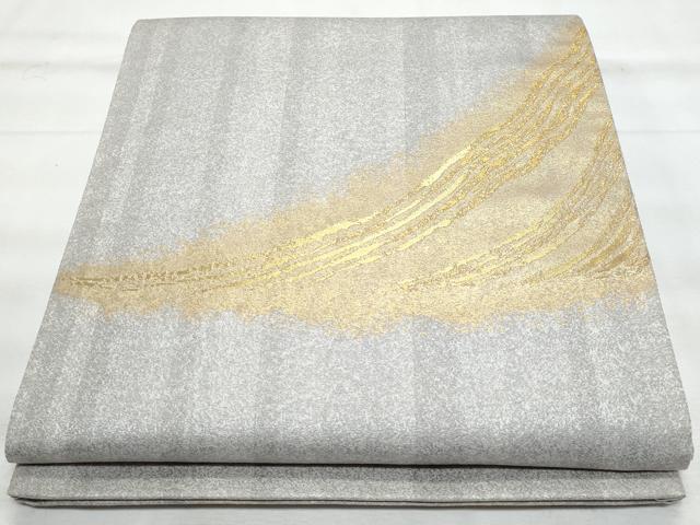 平和屋着物◎太鼓柄袋帯　霞文　金糸　正絹　逸品　未使用　CABG5091fb