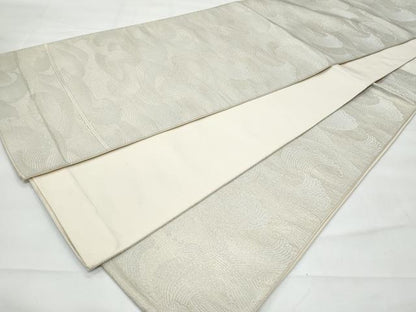 平和屋着物◎六通柄袋帯　立波文　金糸　正絹　逸品　CABG5122fb