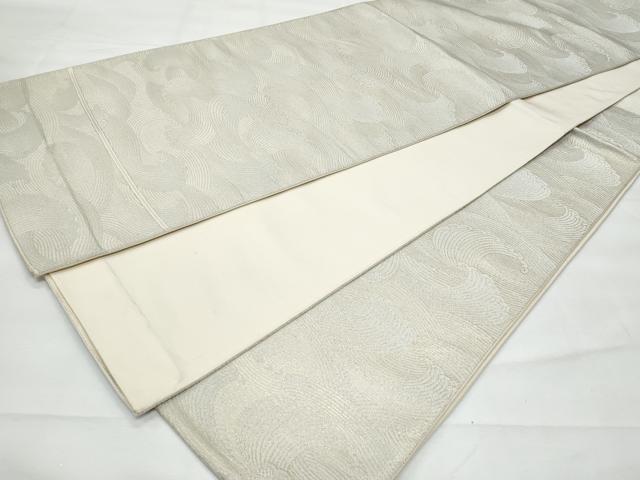 平和屋着物◎六通柄袋帯　立波文　金糸　正絹　逸品　CABG5122fb
