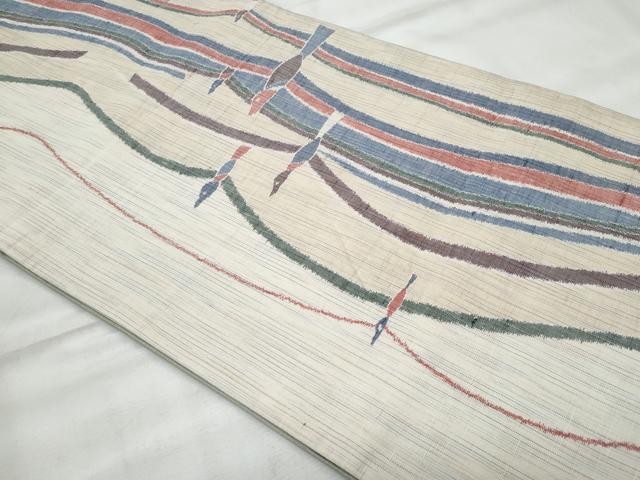 平和屋着物◎全通柄　京袋帯　飛鳥文　正絹　逸品　CABG5132fb