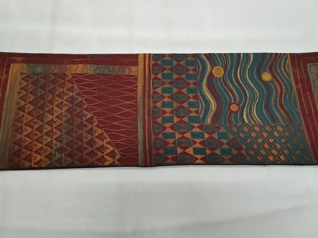 平和屋着物◎八寸名古屋帯　吉祥文　正絹　逸品　CABG5140fb