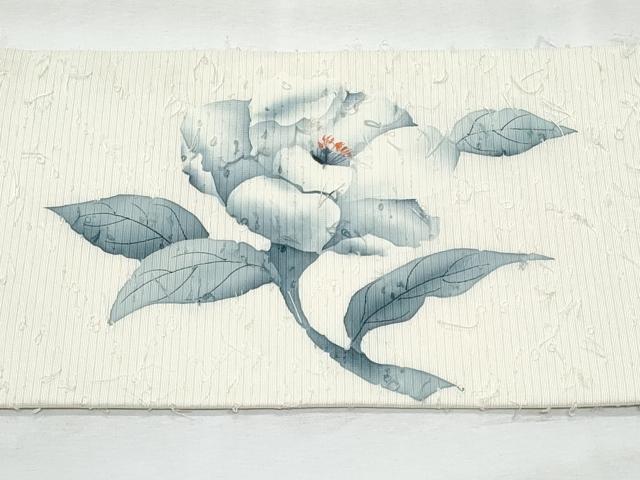 平和屋着物◎九寸名古屋帯　作家物　髭紬　枝花文　正絹　逸品　CABG5148fb