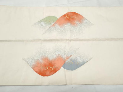 平和屋着物◎爪掻き本綴れ　八寸名古屋帯　遠山文　金銀糸　正絹　逸品　CABG5151fb