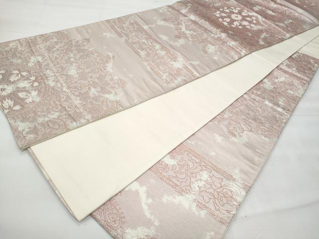 平和屋着物◎六通柄袋帯　正倉院花文　金銀糸　正絹　逸品　CABG5175fb
