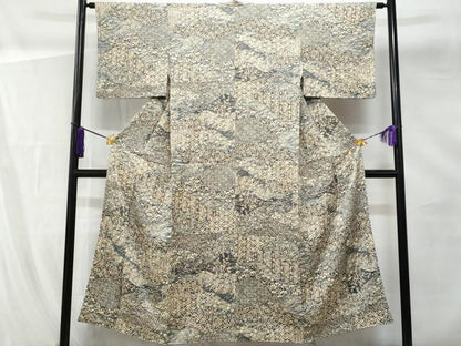 平和屋着物■上質な小紋　吉祥花文　暈し染め　正絹　逸品　CABG5187fb