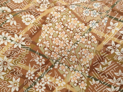 平和屋着物■上質な小紋　菱花文　正絹　逸品　CABG5188fb