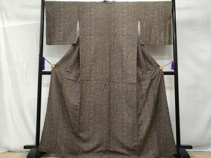 平和屋着物■上質な小紋　動物飛鳥花文　正絹　逸品　CABG5189fb