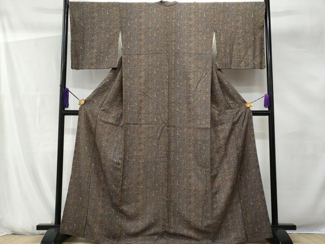 平和屋着物■上質な小紋　動物飛鳥花文　正絹　逸品　CABG5189fb