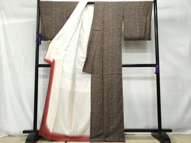 平和屋着物■上質な小紋　動物飛鳥花文　正絹　逸品　CABG5189fb