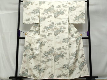 平和屋着物■上質な小紋　風景花文　正絹　逸品　CABG5191fb