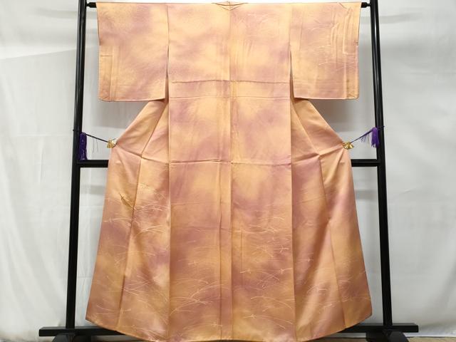 平和屋着物■訪問着　刺繍　溢れ松葉文　暈し染め　正絹　逸品　CABG5197fb