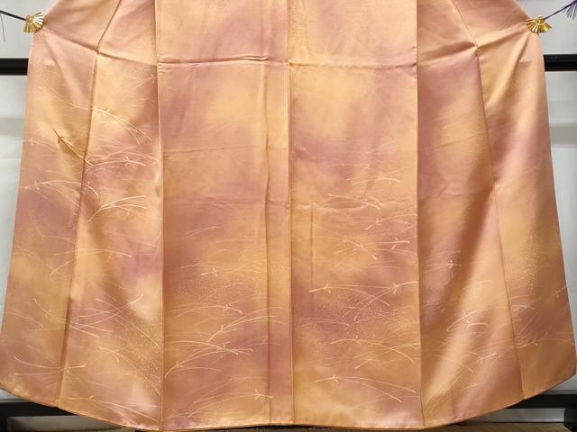 平和屋着物■訪問着　刺繍　溢れ松葉文　暈し染め　正絹　逸品　CABG5197fb