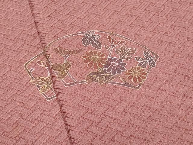 平和屋着物■友禅作家の巨匠　浅井青仁　訪問着　地紙花文　金彩　正絹　逸品　CABG5198fb
