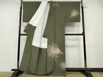 平和屋着物●訪問着　友禅　作家物　琴　童子遊び　蛍暈し　正絹　逸品　CABG5203ut