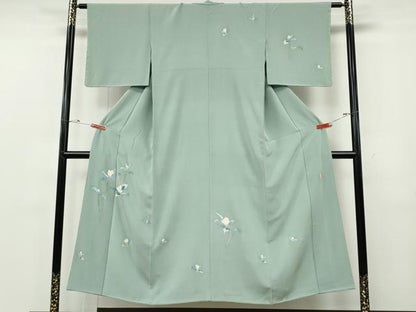 平和屋着物●訪問着　友禅　作家物　枝花文　正絹　逸品　未使用　CABG5205ut