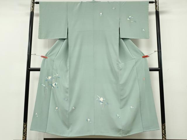 平和屋着物●訪問着　友禅　作家物　枝花文　正絹　逸品　未使用　CABG5205ut