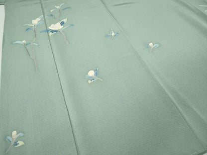 平和屋着物●訪問着　友禅　作家物　枝花文　正絹　逸品　未使用　CABG5205ut