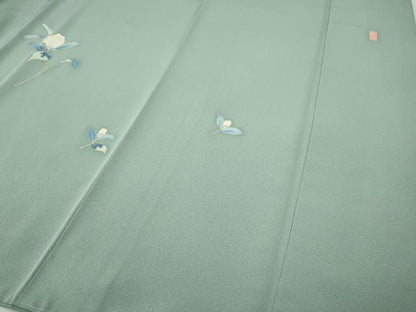 平和屋着物●訪問着　友禅　作家物　枝花文　正絹　逸品　未使用　CABG5205ut