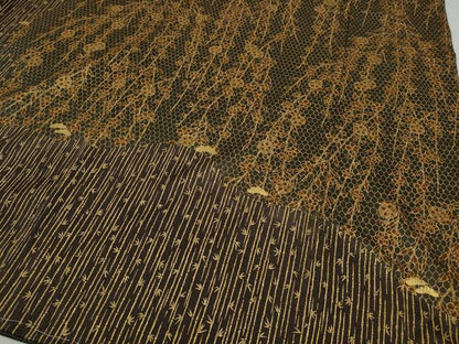 平和屋着物●訪問着　駒刺繍　松竹梅　枝垂れ花文　金彩　正絹　逸品　CABG5206ut