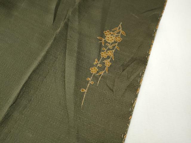 平和屋着物●訪問着　駒刺繍　松竹梅　枝垂れ花文　金彩　正絹　逸品　CABG5206ut