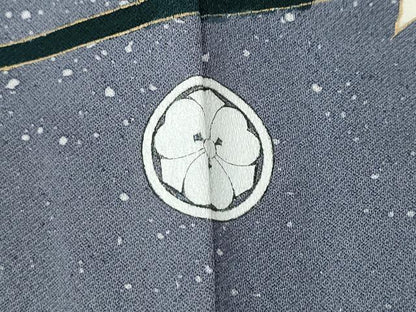 平和屋着物●訪問着　枝花文　たたき染め　金彩　正絹　逸品　CABG5208ut