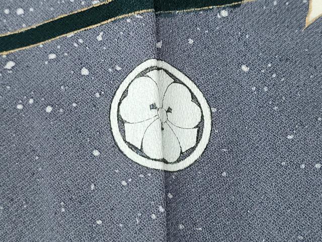 平和屋着物●訪問着　枝花文　たたき染め　金彩　正絹　逸品　CABG5208ut