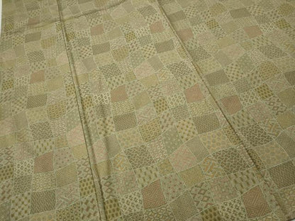 平和屋着物●上質な小紋　変わり市松　正絹　逸品　CABG5228ut