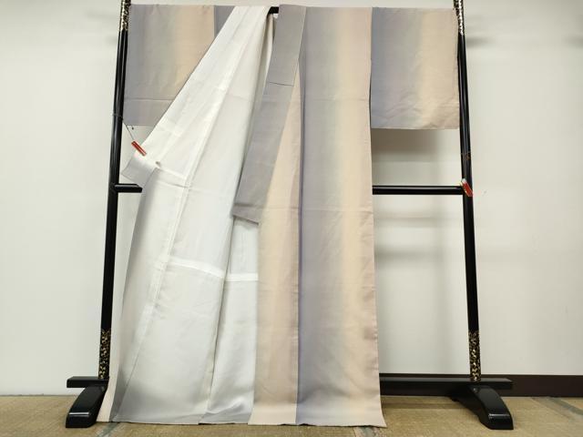 平和屋着物●紅花紬　米沢　霞文　ロング丈　正絹　逸品　未使用　CABG5229ut