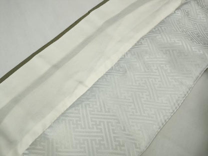 平和屋着物●訪問着　駒刺繍　扇面草花文　暈し染め　金彩　正絹　逸品　CABG5238ut