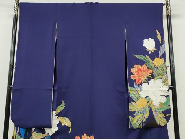 平和屋着物●豪華振袖　草花文　金銀彩　正絹　逸品　CABG5239ut